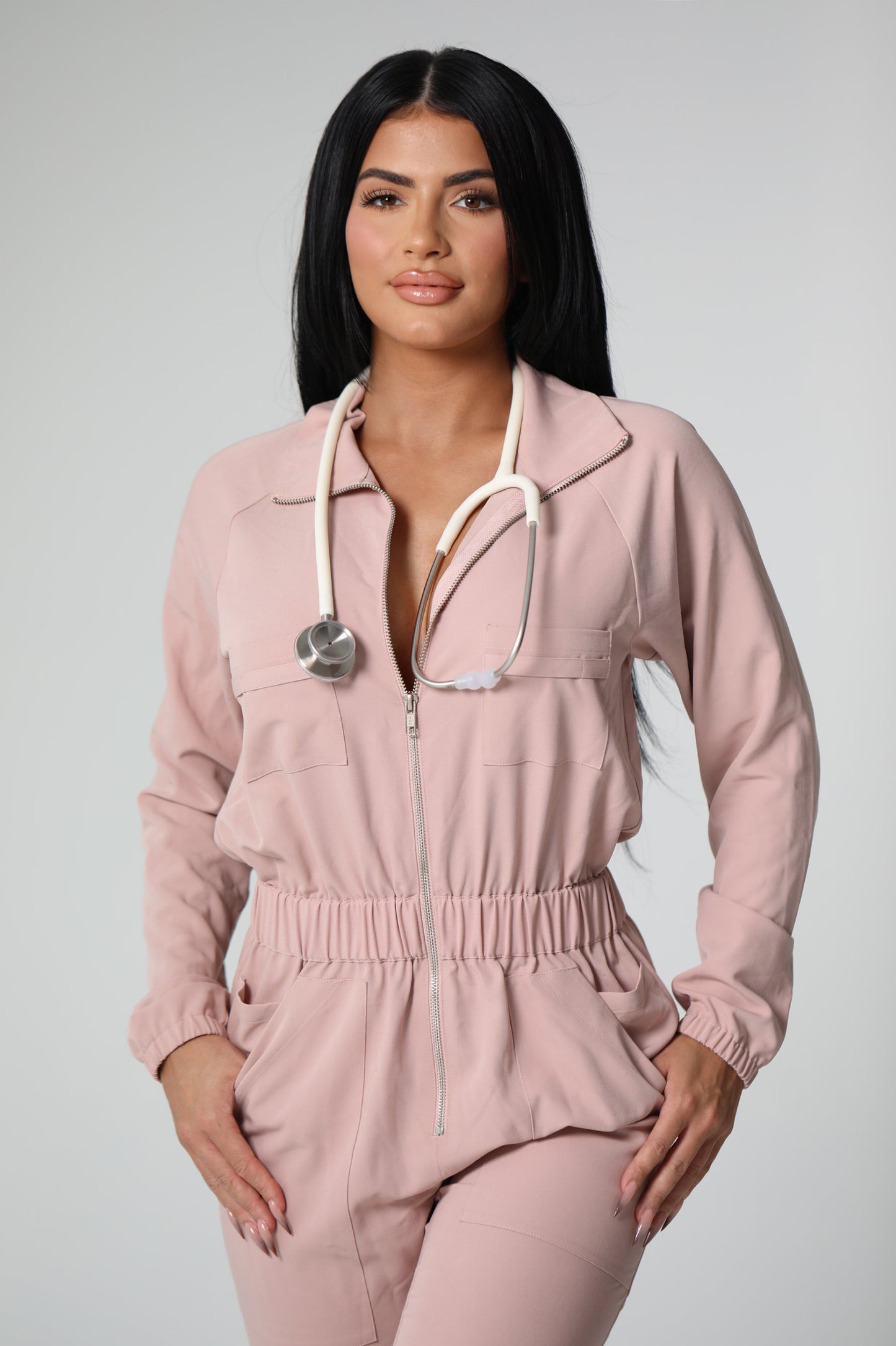 Blushin' Scrub Jumpsuit